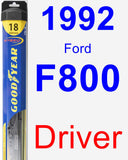 Driver Wiper Blade for 1992 Ford F800 - Hybrid