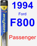 Passenger Wiper Blade for 1994 Ford F800 - Hybrid