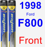 Front Wiper Blade Pack for 1998 Ford F800 - Hybrid