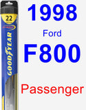 Passenger Wiper Blade for 1998 Ford F800 - Hybrid