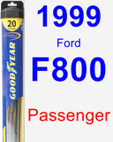 Passenger Wiper Blade for 1999 Ford F800 - Hybrid