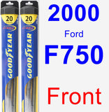 Front Wiper Blade Pack for 2000 Ford F750 - Hybrid