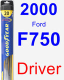 Driver Wiper Blade for 2000 Ford F750 - Hybrid