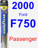 Passenger Wiper Blade for 2000 Ford F750 - Hybrid