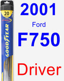 Driver Wiper Blade for 2001 Ford F750 - Hybrid