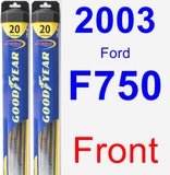 Front Wiper Blade Pack for 2003 Ford F750 - Hybrid