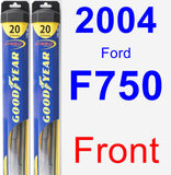 Front Wiper Blade Pack for 2004 Ford F750 - Hybrid