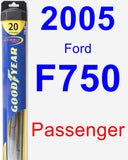 Passenger Wiper Blade for 2005 Ford F750 - Hybrid