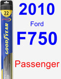 Passenger Wiper Blade for 2010 Ford F750 - Hybrid