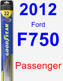 Passenger Wiper Blade for 2012 Ford F750 - Hybrid