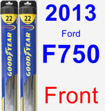 Front Wiper Blade Pack for 2013 Ford F750 - Hybrid