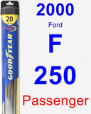 Passenger Wiper Blade for 2000 Ford F-250 - Hybrid