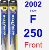 Front Wiper Blade Pack for 2002 Ford F-250 - Hybrid