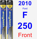 Front Wiper Blade Pack for 2010 Ford F-250 - Hybrid