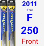 Front Wiper Blade Pack for 2011 Ford F-250 - Hybrid