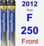 Front Wiper Blade Pack for 2012 Ford F-250 - Hybrid