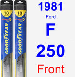 Front Wiper Blade Pack for 1981 Ford F-250 - Hybrid