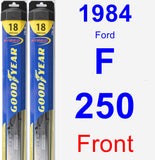 Front Wiper Blade Pack for 1984 Ford F-250 - Hybrid