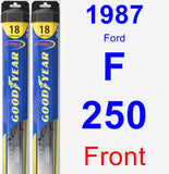 Front Wiper Blade Pack for 1987 Ford F-250 - Hybrid