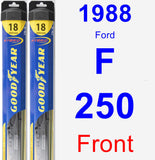 Front Wiper Blade Pack for 1988 Ford F-250 - Hybrid