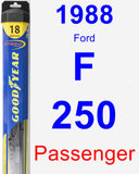 Passenger Wiper Blade for 1988 Ford F-250 - Hybrid