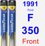 Front Wiper Blade Pack for 1991 Ford F-350 - Hybrid