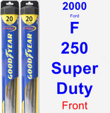 Front Wiper Blade Pack for 2000 Ford F-250 Super Duty - Hybrid