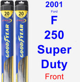 Front Wiper Blade Pack for 2001 Ford F-250 Super Duty - Hybrid