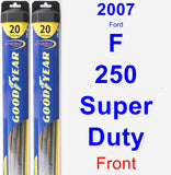 Front Wiper Blade Pack for 2007 Ford F-250 Super Duty - Hybrid