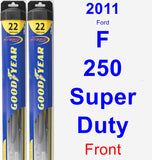 Front Wiper Blade Pack for 2011 Ford F-250 Super Duty - Hybrid