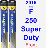 Front Wiper Blade Pack for 2015 Ford F-250 Super Duty - Hybrid