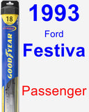 Passenger Wiper Blade for 1993 Ford Festiva - Hybrid