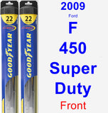 Front Wiper Blade Pack for 2009 Ford F-450 Super Duty - Hybrid