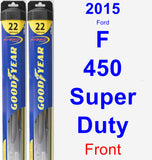 Front Wiper Blade Pack for 2015 Ford F-450 Super Duty - Hybrid