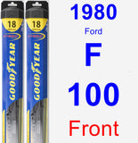 Front Wiper Blade Pack for 1980 Ford F-100 - Hybrid