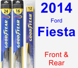 Front & Rear Wiper Blade Pack for 2014 Ford Fiesta - Hybrid
