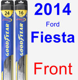 Front Wiper Blade Pack for 2014 Ford Fiesta - Hybrid