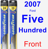 Front Wiper Blade Pack for 2007 Ford Five Hundred - Hybrid