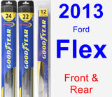 Front & Rear Wiper Blade Pack for 2013 Ford Flex - Hybrid