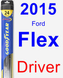 Driver Wiper Blade for 2015 Ford Flex - Hybrid