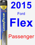 Passenger Wiper Blade for 2015 Ford Flex - Hybrid