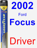 Driver Wiper Blade for 2002 Ford Focus - Hybrid