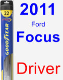 Driver Wiper Blade for 2011 Ford Focus - Hybrid