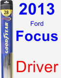 Driver Wiper Blade for 2013 Ford Focus - Hybrid