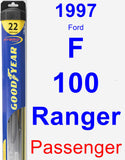 Passenger Wiper Blade for 1997 Ford F-100 Ranger - Hybrid