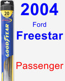 Passenger Wiper Blade for 2004 Ford Freestar - Hybrid