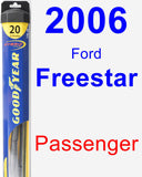 Passenger Wiper Blade for 2006 Ford Freestar - Hybrid