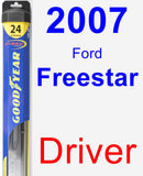 Driver Wiper Blade for 2007 Ford Freestar - Hybrid