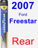 Rear Wiper Blade for 2007 Ford Freestar - Hybrid