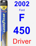 Driver Wiper Blade for 2002 Ford F-450 - Hybrid